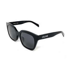 CELINE Women's Sunglasses CL 40198F 01A Shiny Black Grey Square 56mm